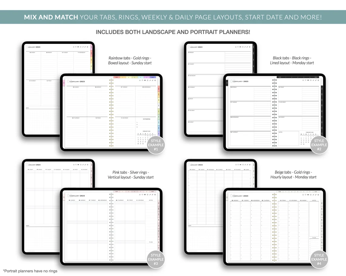 ALL-IN-ONE ULTIMATE DIGITAL PLANNER (MUST GET FOR IPAD/ANDROID TABLET/MICROSOFT TABLET USERS)